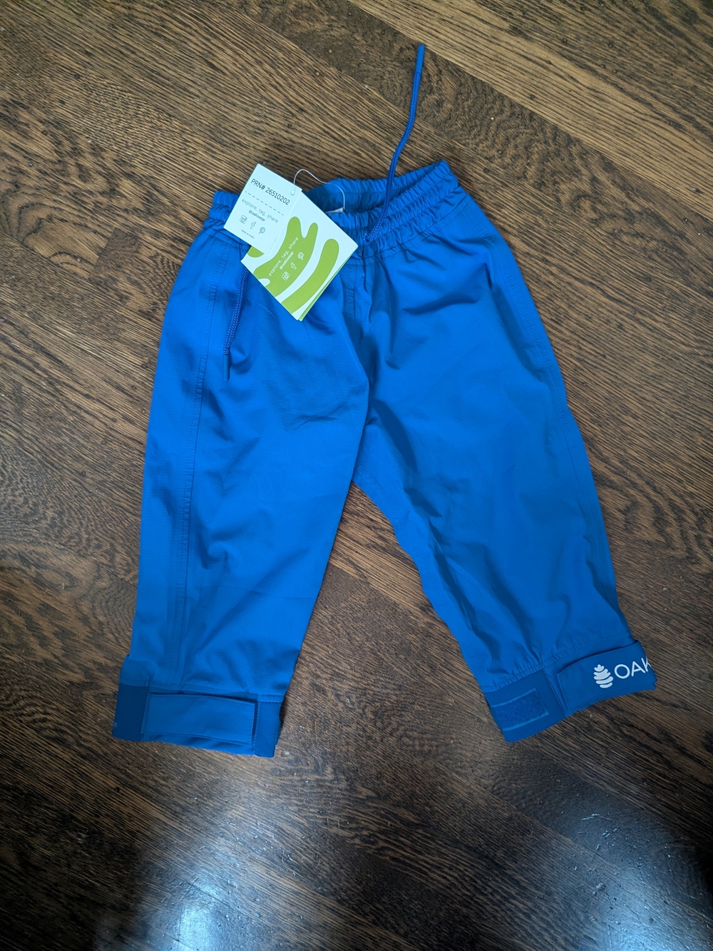 NWT OAKI Kids Trail Rain Pants Cobalt Blue 2T Waterproof Outdoor